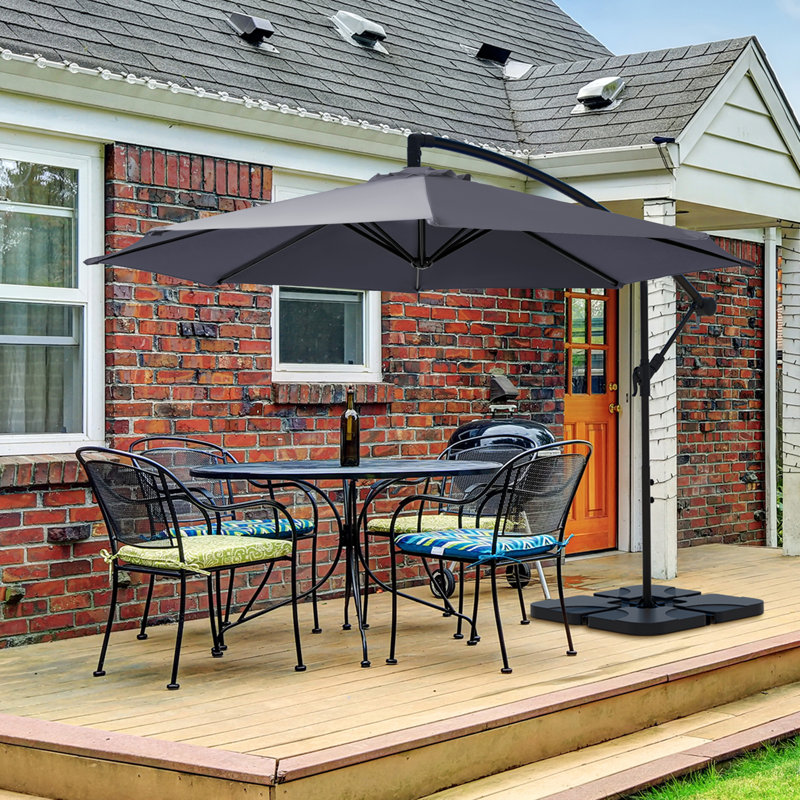 Parasol en porte-à-faux 10 ', Gris