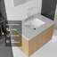 Meuble-lavabo flottant 30 po avec porte à fermeture en douceur et comptoir en marbre de culture Zephyr-132461493