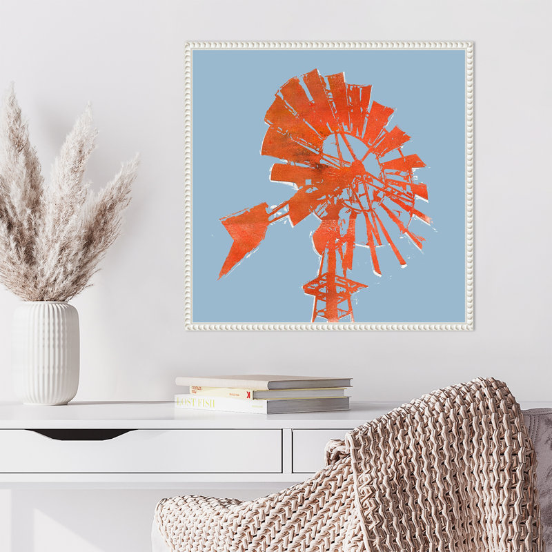 «Rusty Windmill I» par Jacob Green, reproduction d'art sur toile encadrée, H 22 po x l 22 po