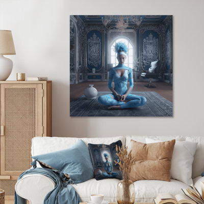 " Blue Yogini Meditation Spiritual Elegance "