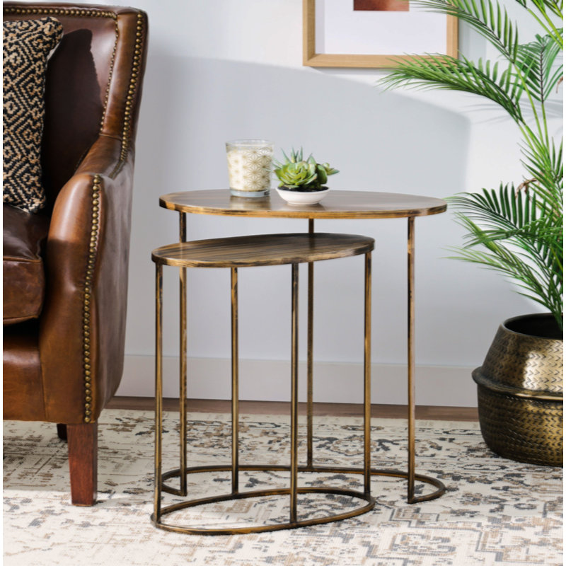 Ensemble de 2 tables gigognes