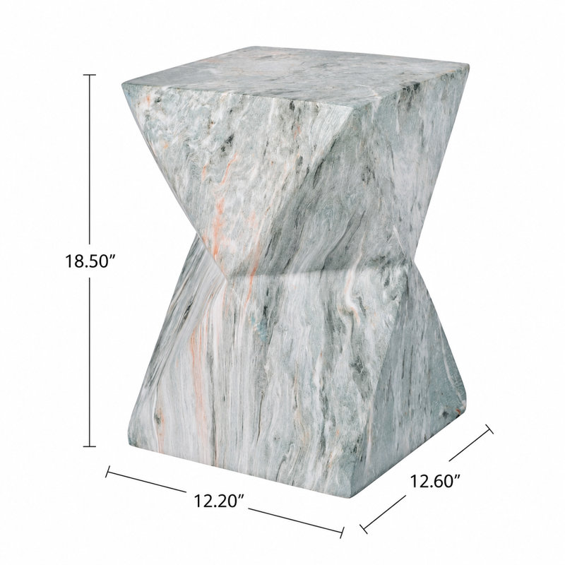 Table d'appoint Modern, Vert / vert, marbre