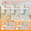 Ventilateur de plafond moderne en bois massif nickel brossé à 3 pales de 52 po avec lumière DEL, moteur DC et télécommande-503138029-503138002-503138003