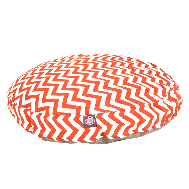 Coussin Zig Zag, Orange brûlé, Moyen (l 36 po x P 36 po x H 5 po)