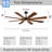 Solid Wood Ceiling Fan With 8 Blades, Reversible Dc Motor, Smart App & Remote Control, Quiet Indoor/outdoor Fan With 3 Downrods