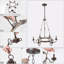 Lustre 6 lumières façon bougie rétro