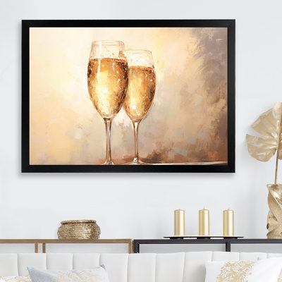 " Minimalism Champagne Glasses Collage "