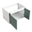 Meuble-lavabo de salle de bain à la menthe pour meuble de rangement moderne et élégant