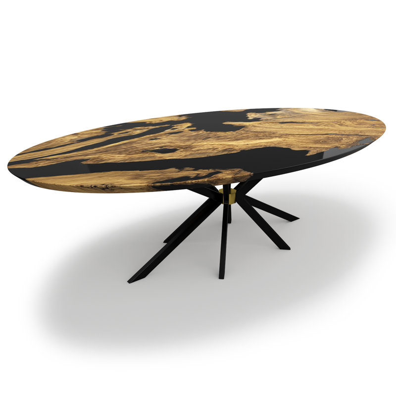 Salus Oval Dining Table, 48" W x 108.3" L