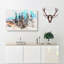 Moscow Russia Skyline Watercolour - Wrapped Canvas-56664329