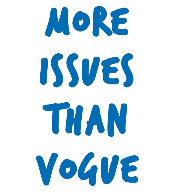 Décalcomanie murale plus de problèmes que vogue, H 60 po x l 34 po x P 0,01 po, Bleu azur