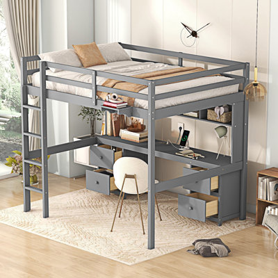 Lit mezzanine avec bureau