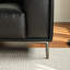 Canapé modulaire noir en cuir véritable-1101311239