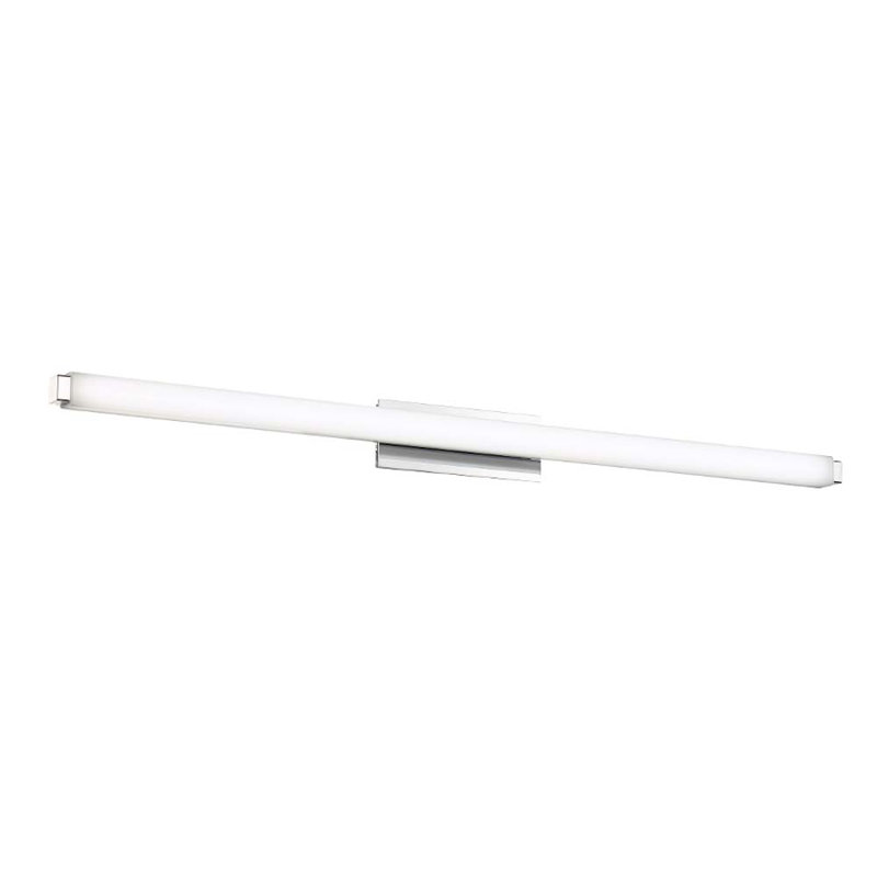 Plafonnier encastré 1 lumière Mini Erby, 3500K, Chrome, H 3 po x l 37,75 po x P 3,38 po