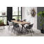 Lewandowski Acacia Solid Wood Top Metal Base Dining Table-37020507-37020508