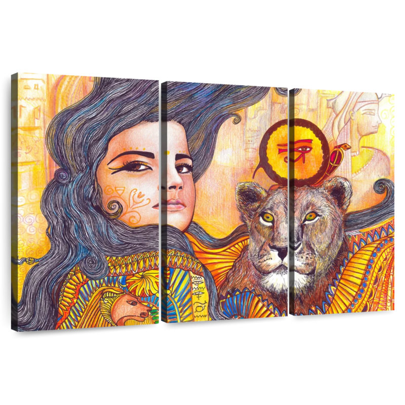 Déesse Leisha Sekhmet, H 20 po x l 33 po