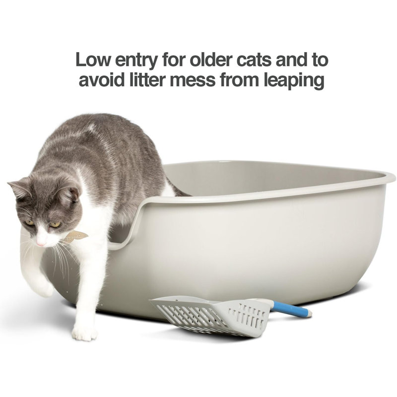 BetterBox Non-Stick Large Litter Box, Pet Safe Coating for Easier Cleaning