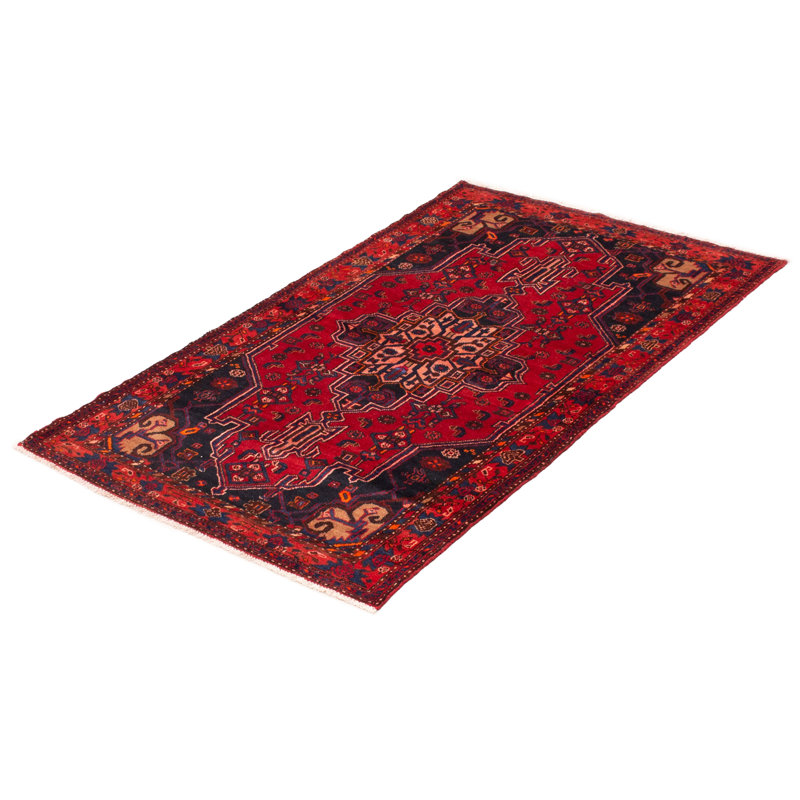 Tapis unique en laine noué à la main 4 pi 1 po x 6 pi 11 po nouvel âge Bonhara