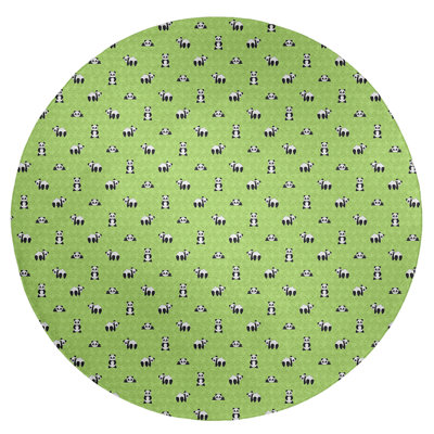 Tapis de salle de panda green