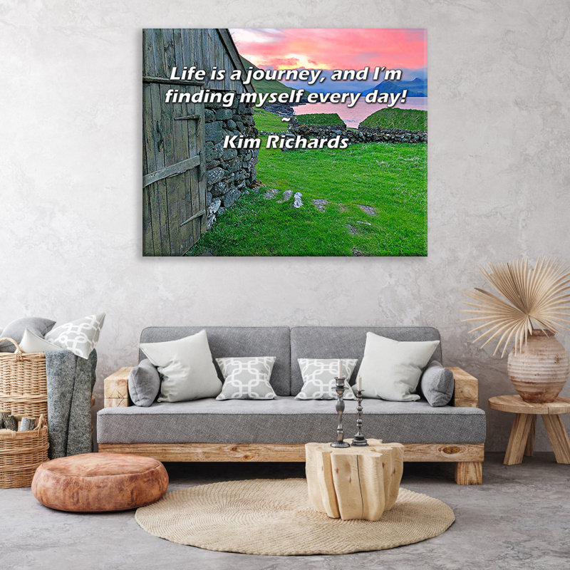 Trinx Gallery Wrapped Canvas By Kim Richards: "Life is a journey, and I’m finding myself ever