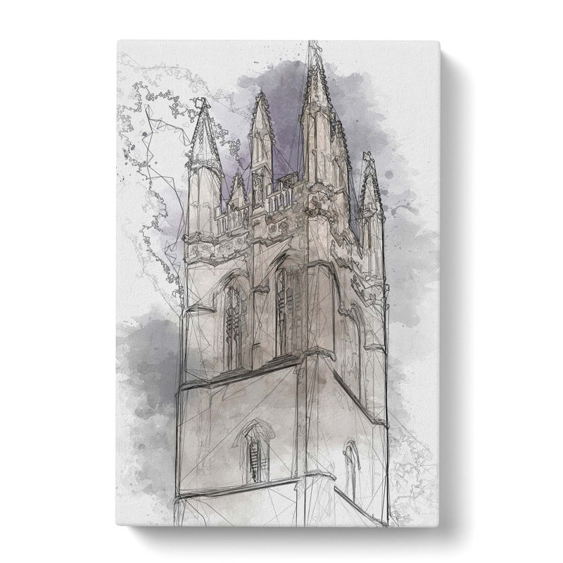 Magdalen Tower In Oxford England In Abstract - Wrapped Canvas Print, 60cm H x 40cm W x 3cm D