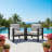 2-Pack 28" All-Weather Aluminum Patio Armchairs With Thick Light Gray Cushions & Black Frame-926040136-926040138