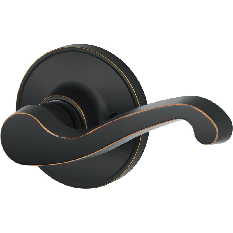 LaSalle Lever Keyed Entry Lock, Aged Bronze, Single Dummy, Right