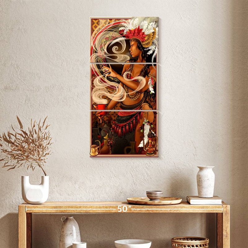 Déesse du café I, H 38 po x l 18 po