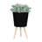 S/2 10/12" Ridged Planter W/ Wood Legs