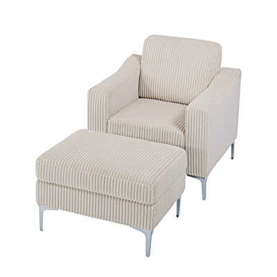 Canapé rembourré avec repose-pieds