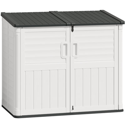 34 Cu.ft Horizontal Outdoor Waterproof Resin Lockable Storage Shed