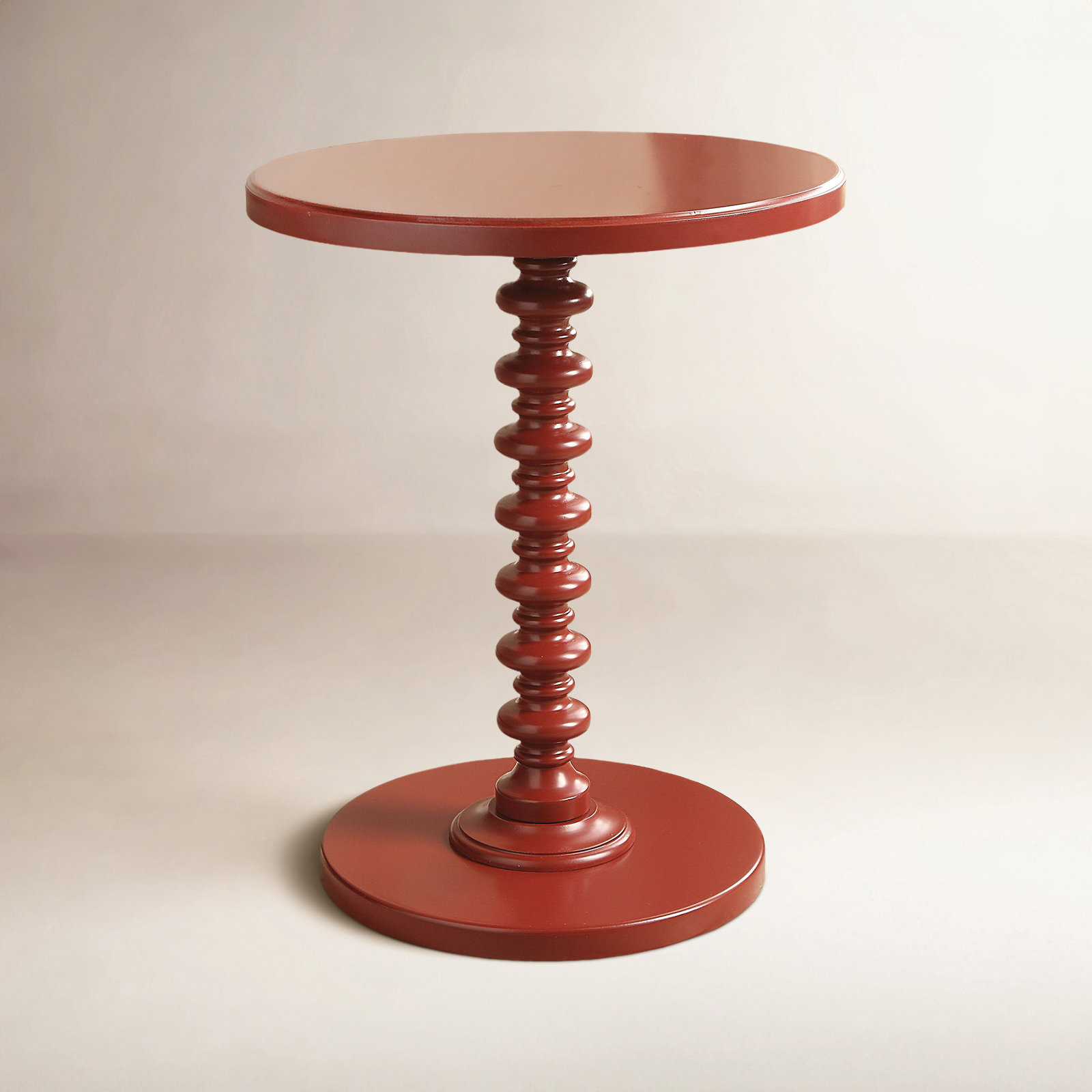 Fiama End Table, Red, 22.25" H x 17" W x 17" D
