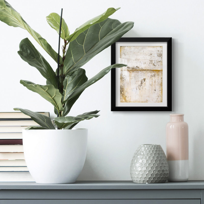 Blanc serein - imprimé encadré, 28.5" H x 20.5" W, Noir