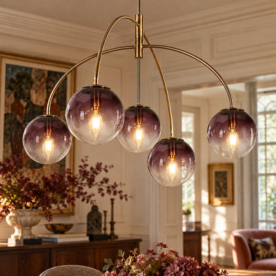 Lustre 5 lumières Glam Modern