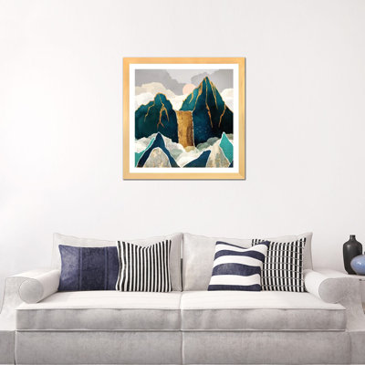 Golden Waterfall - impression d'art graphique