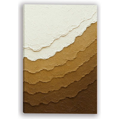 «Golden Terrain», toile tendue à dégradé neutre