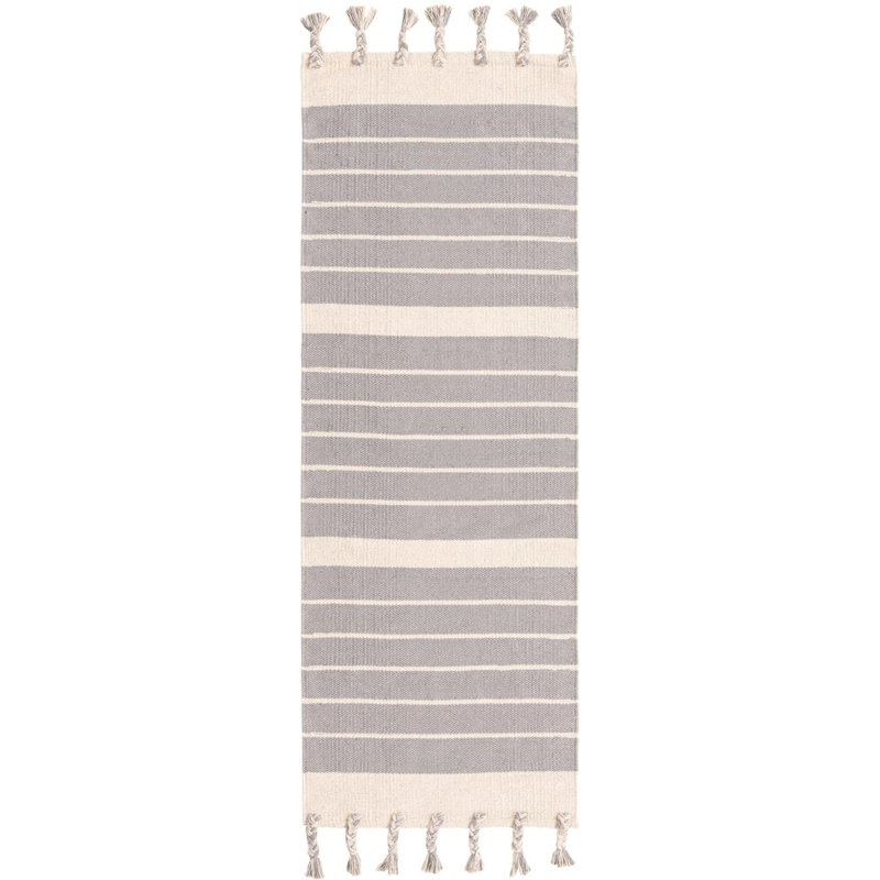 Tapis en coton Yellville, Tapis de couloir 2 pi 2 po x 6 pi 1 po