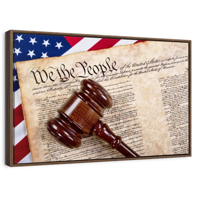 Constitution With Wooden Gavel