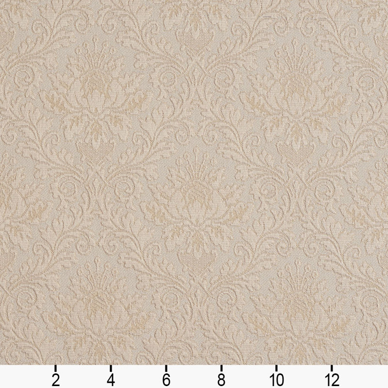 Tissu floral matelassé, Ivoire 6