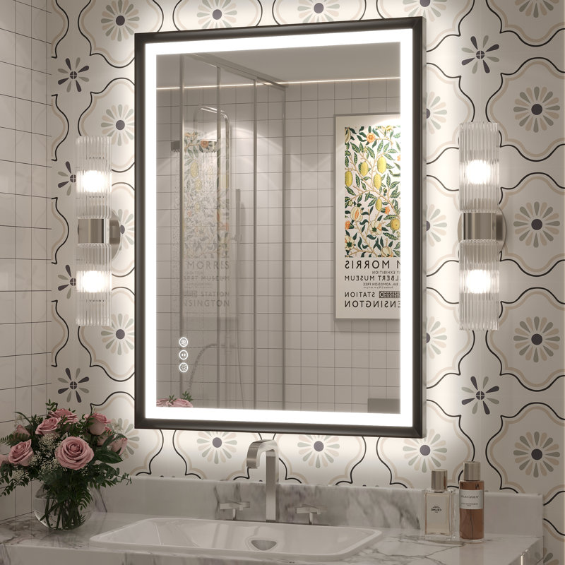 Miroir de salle de bain / meuble-lavabo mural Molly, 32 po x 24 po
