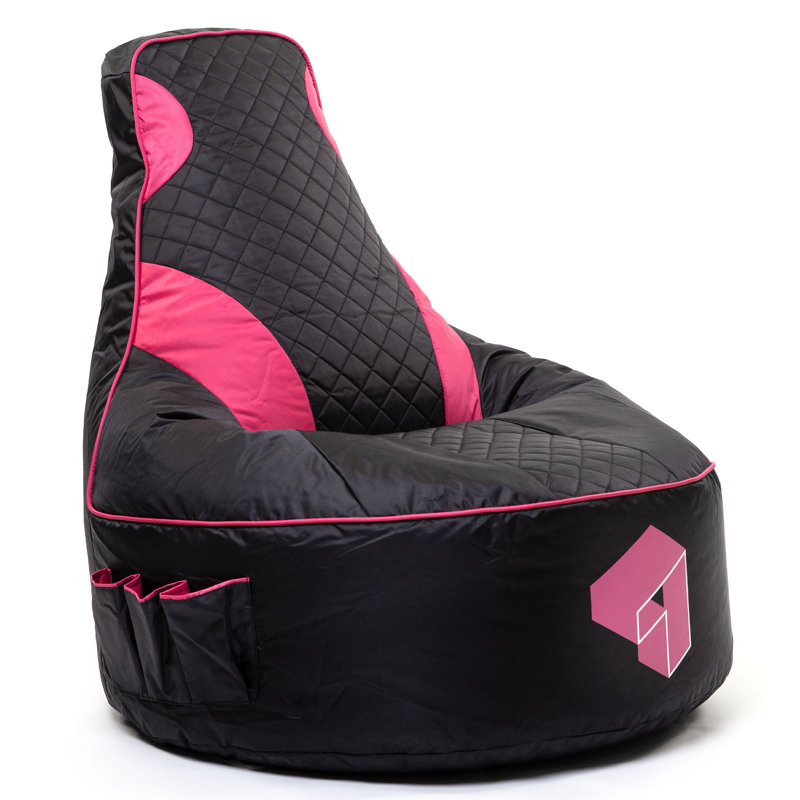Fauteuil à billes Gouchee Home Beadbox Gaming, 100 % polyester rose