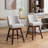 Counter Height Swivel Barstools,Upholstered Bar Stools Set Of 2, Fabric In Wine Red-884439095