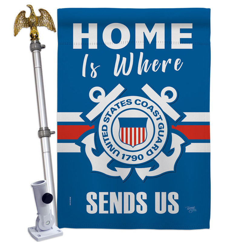 Double Sided 40'' H x 28'' W Polyester Flag Set