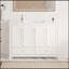 Meuble-lavabo blanc 48 po avec lavabo en résine et rangement abondant, portes et tiroirs à fermeture en douceur pour une élégance moderne-1120015764