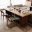 Nut-brown Rectangular Solid Wood desk-108918988