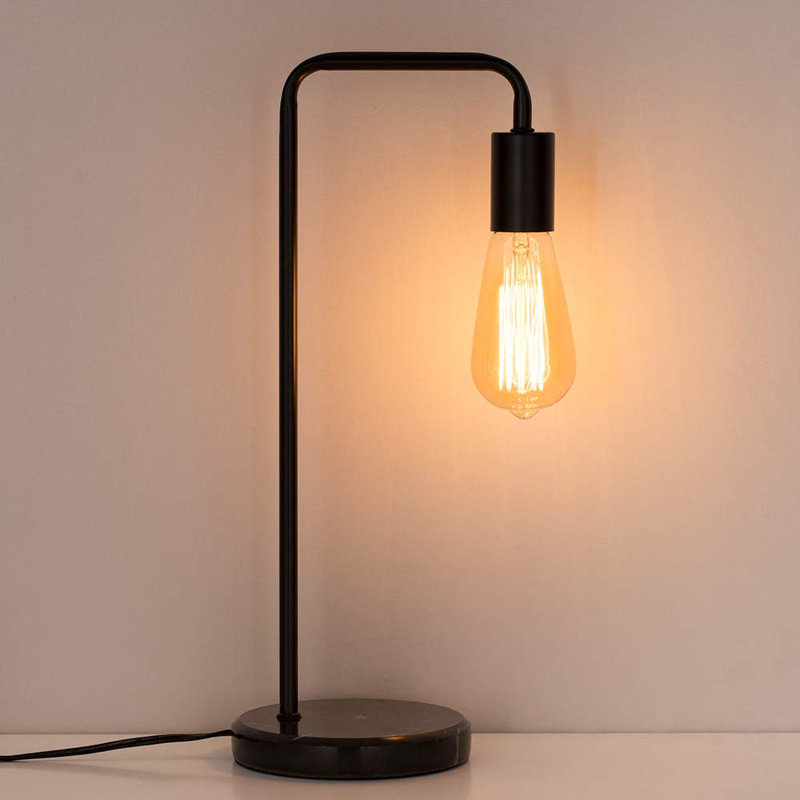 Dewayne Marble Desk Lamp, Black