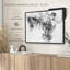 Hibou volant, impression sur toile en noir et blanc-100705622