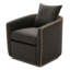 Fauteuil pivotant rembourré Fauteuil club Fauteuil club pour salon, coin lecture et petits espaces