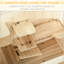 Solid Wood Hamster Cage With Front Door And Storage Shelf Small Animal Habitat In Natural - Openable Cleanable