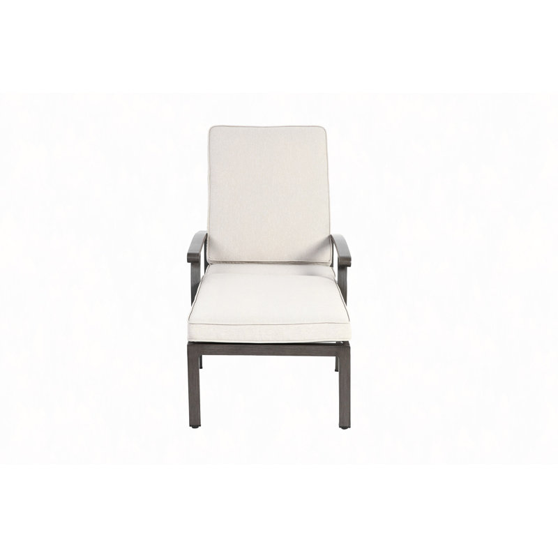 Méridienne en aluminium coulé, Beige